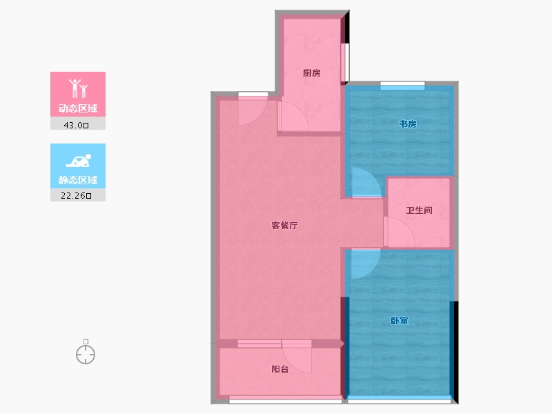 山东省-济南市-鲁能美丽汇-57.99-户型库-动静分区