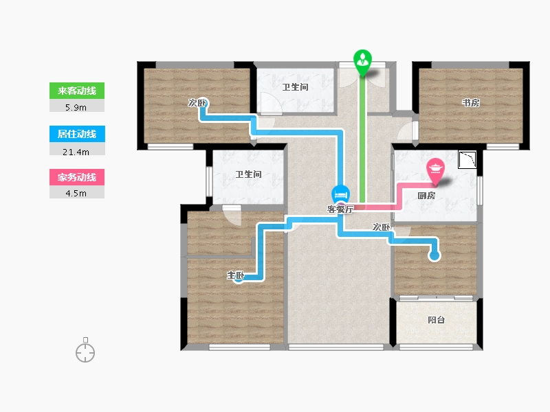 福建省-厦门市-中骏天宸-121.58-户型库-动静线