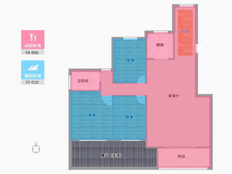 河南省-信阳市-西亚美悦城-111.68-户型库-动静分区