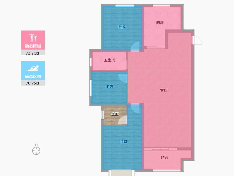 山东省-日照市-蓝天尚东区-104.05-户型库-动静分区