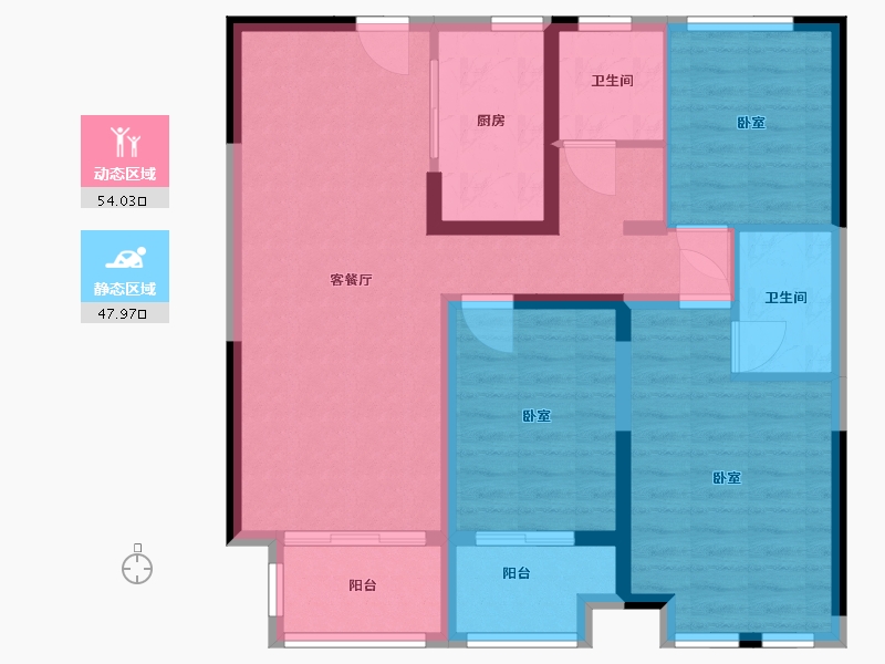 河南省-商丘市-源天·公园壹号-90.54-户型库-动静分区