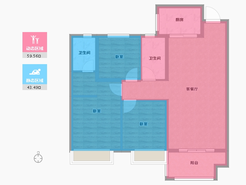 河南省-信阳市-唐家湾-92.81-户型库-动静分区