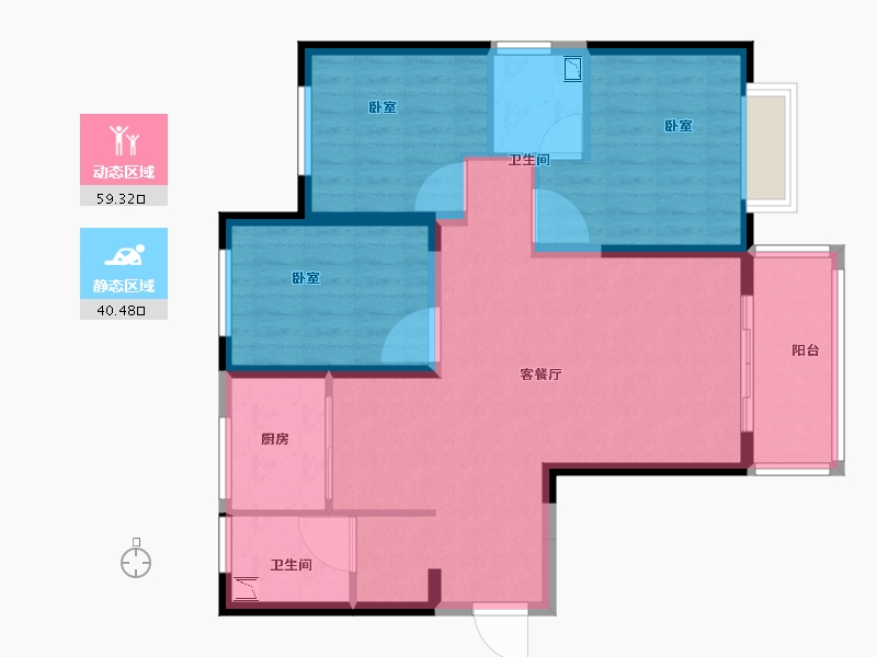 河南省-南阳市-龙都·臻品-89.47-户型库-动静分区