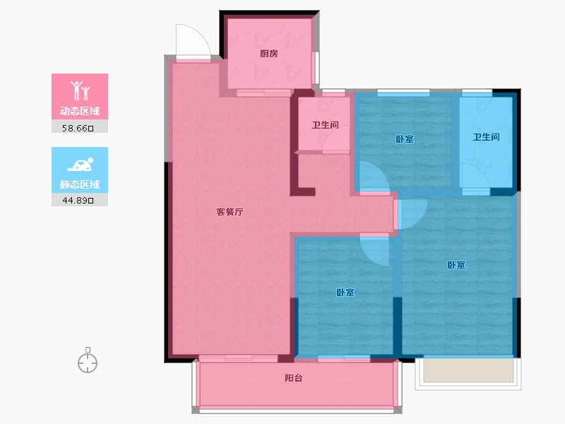 河南省-南阳市-淅川建业城-91.99-户型库-动静分区