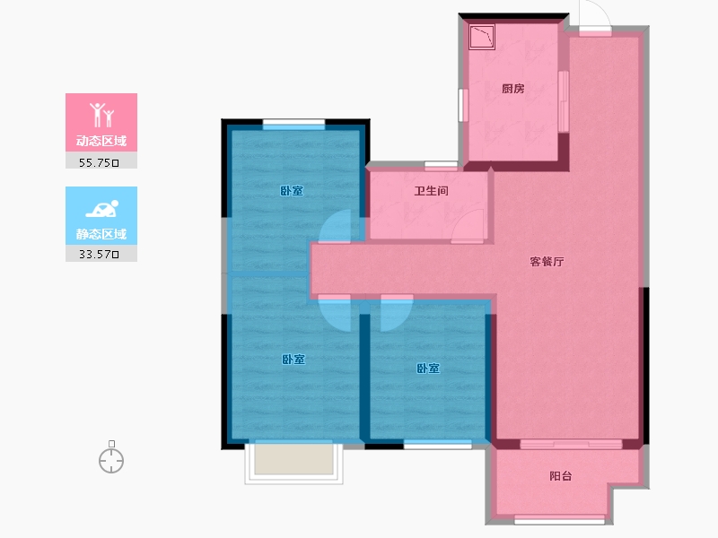 河南省-郑州市-正商兰庭华府-79.08-户型库-动静分区