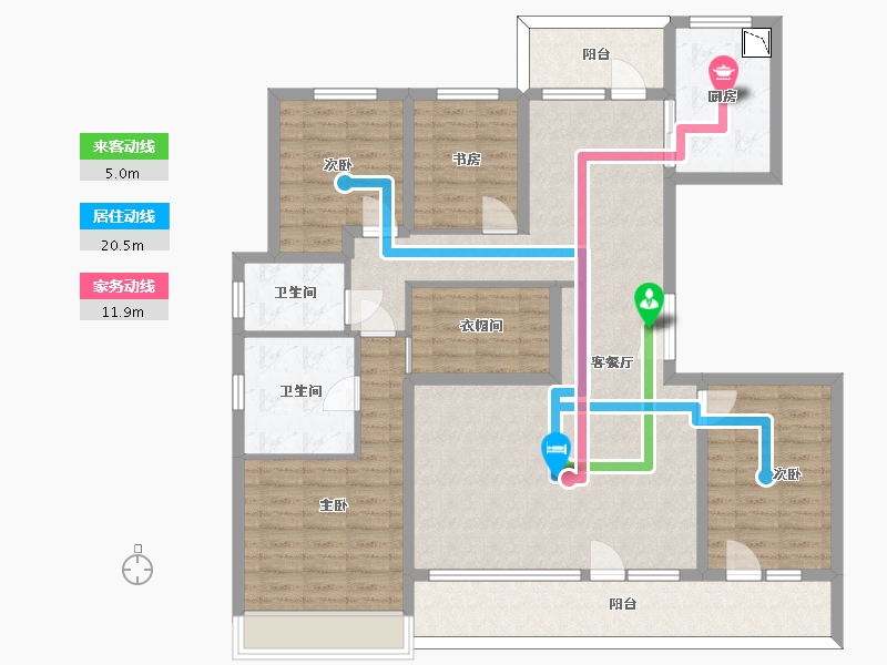 山东省-济南市-中海天钻-133.38-户型库-动静线