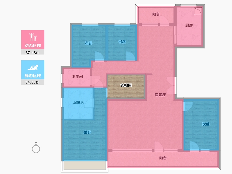 山东省-济南市-中海天钻-133.38-户型库-动静分区