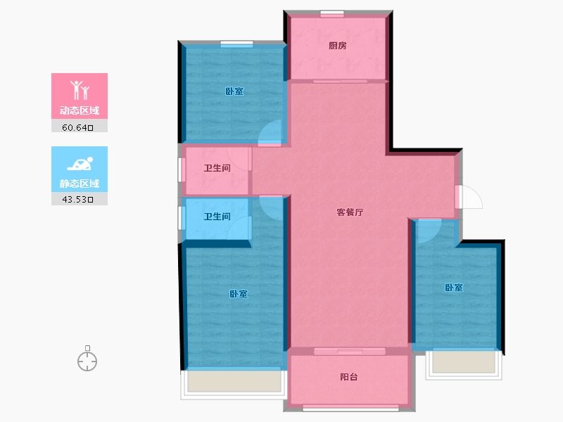 河南省-安阳市-万和府-93.37-户型库-动静分区