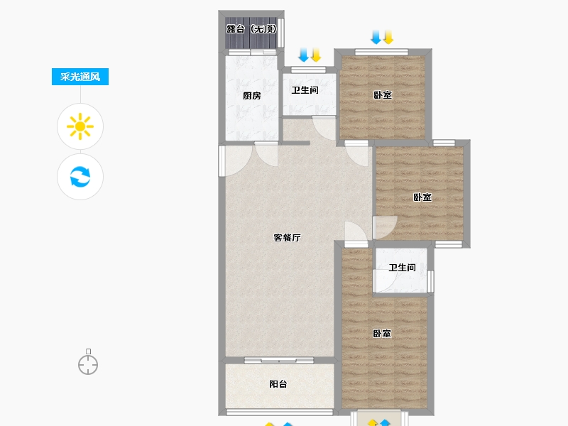 河南省-漯河市-荣昌大道东方-97.06-户型库-采光通风