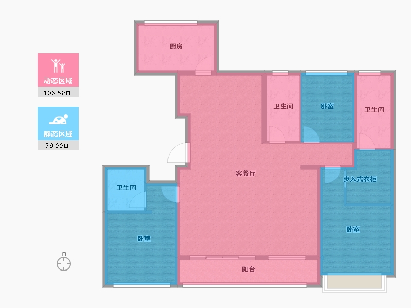 山东省-烟台市-融创壹品-151.00-户型库-动静分区