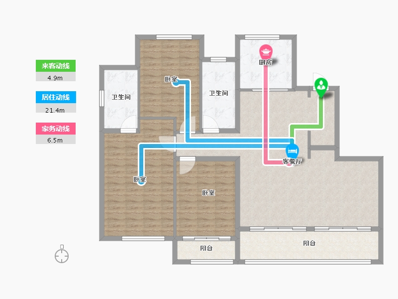 山东省-烟台市-融创壹品-136.00-户型库-动静线