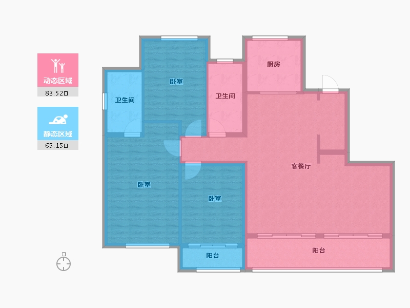 山东省-烟台市-融创壹品-136.00-户型库-动静分区