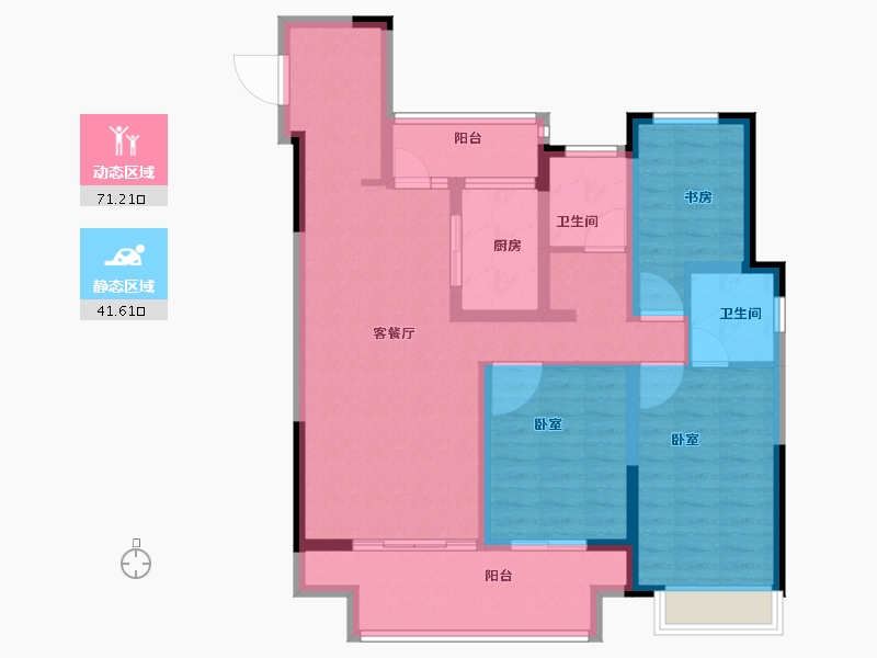 河南省-商丘市-展图·悦府-100.00-户型库-动静分区