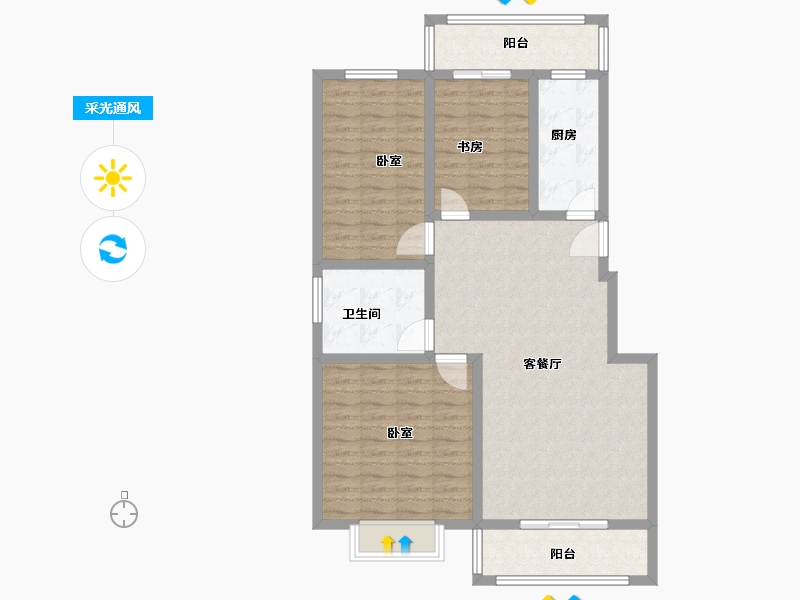 河南省-信阳市-中汇澜湾-98.00-户型库-采光通风