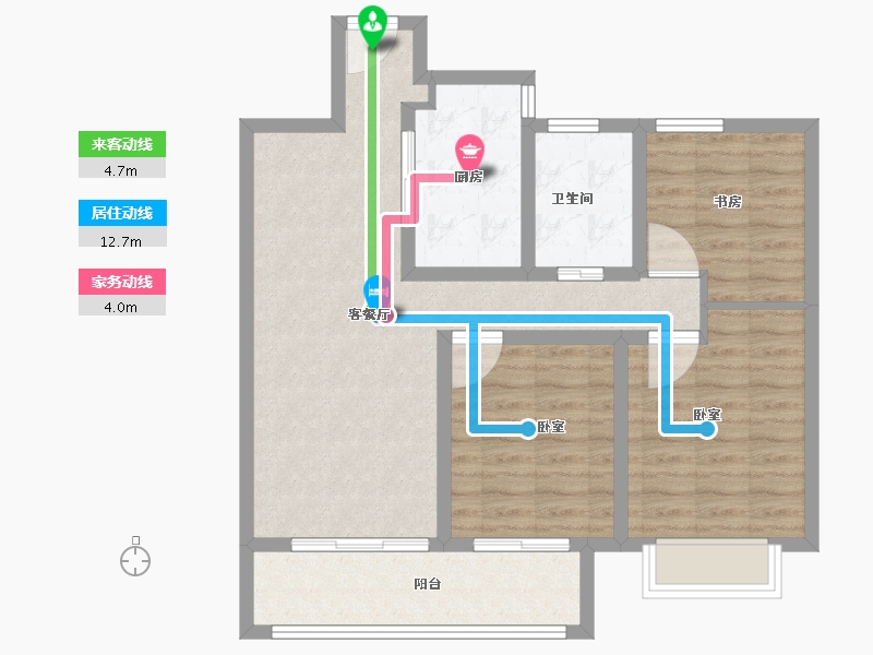 河南省-商丘市-珠江府-82.00-户型库-动静线