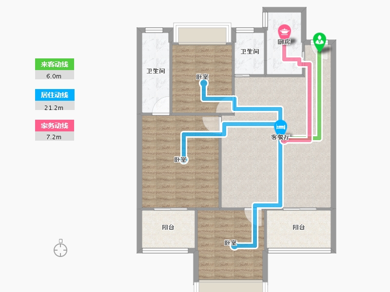 河南省-信阳市-滨湖壹号-99.50-户型库-动静线