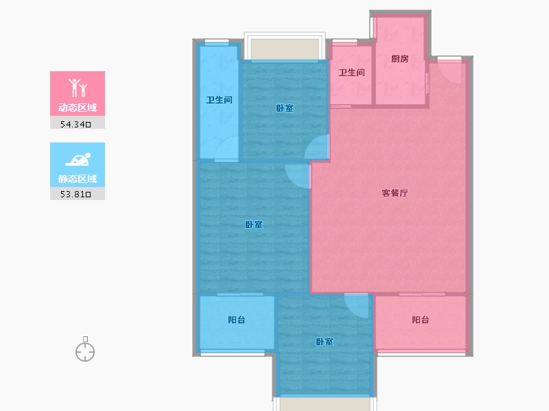 河南省-信阳市-滨湖壹号-99.50-户型库-动静分区