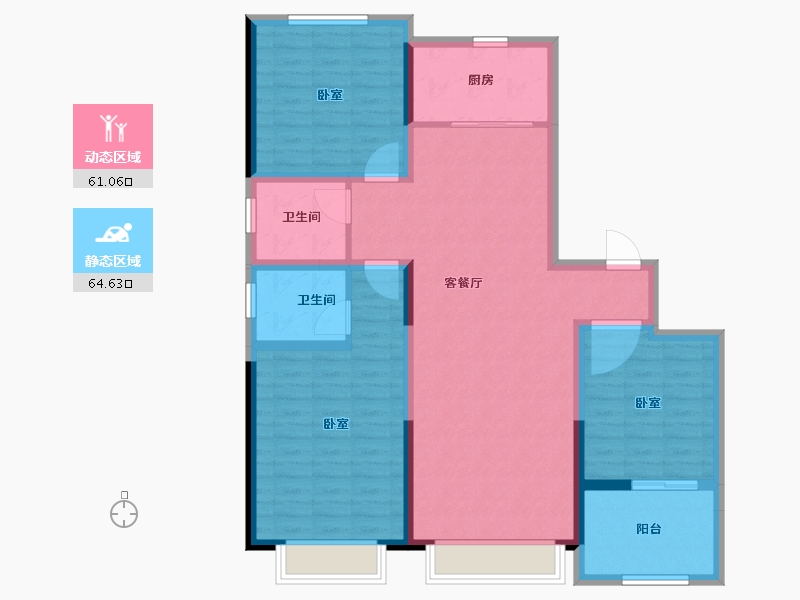 山东省-德州市-锦轩鸿府-113.22-户型库-动静分区