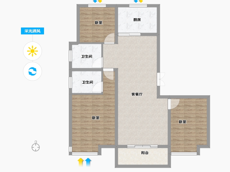 河南省-商丘市-常春藤畅馨园-101.00-户型库-采光通风