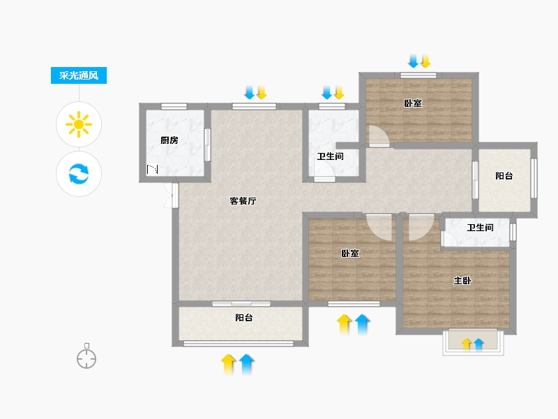 河南省-安阳市-内黄壹品明珠-115.67-户型库-采光通风