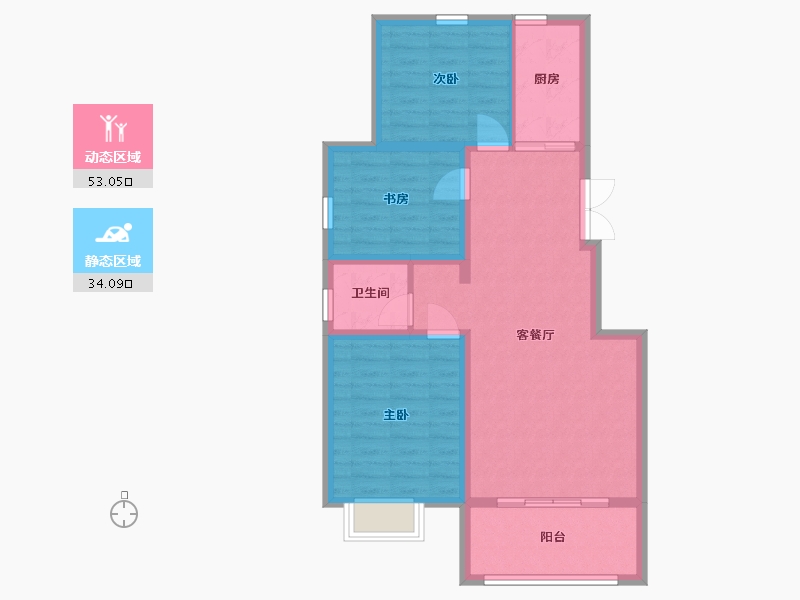 山东省-临沂市-名门世家-78.06-户型库-动静分区