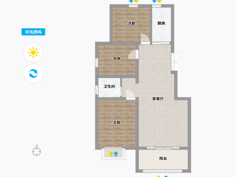 山东省-临沂市-名门世家-78.06-户型库-采光通风