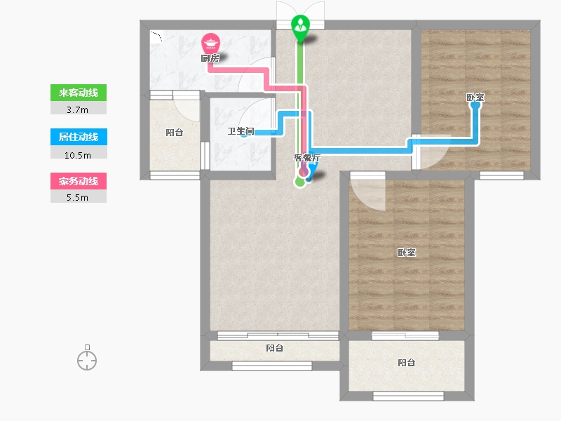 河南省-许昌市-骏景丽都-73.08-户型库-动静线