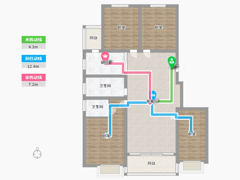 河南省-许昌市-益和雅居-110.14-户型库-动静线