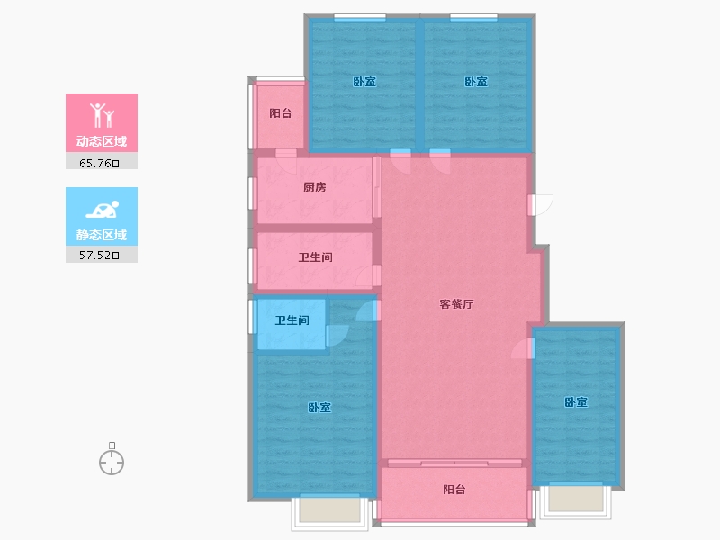 河南省-许昌市-益和雅居-110.14-户型库-动静分区