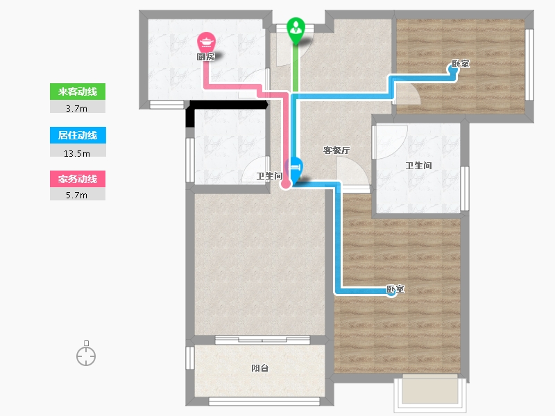 河南省-郑州市-中茂悦庭-80.86-户型库-动静线