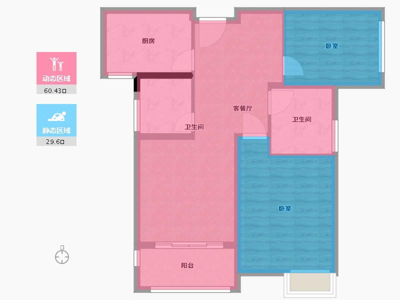 河南省-郑州市-中茂悦庭-80.86-户型库-动静分区