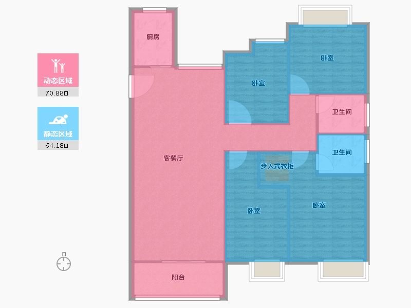 河南省-信阳市-固始毓秀华廷-124.51-户型库-动静分区