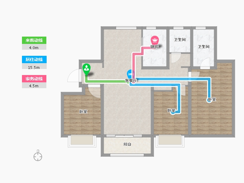 山东省-济南市-海信彩虹谷-104.00-户型库-动静线