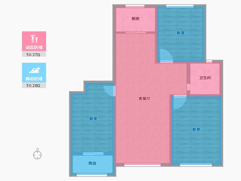 山东省-德州市-东海·玉景园-90.00-户型库-动静分区