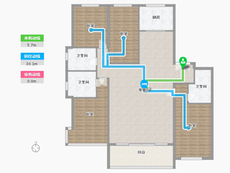 北京-北京市-鳳凰華府-181.93-户型库-动静线