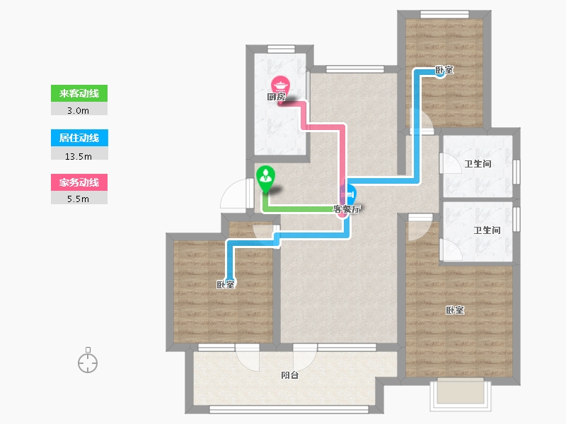 山东省-青岛市-远洋御城-96.01-户型库-动静线