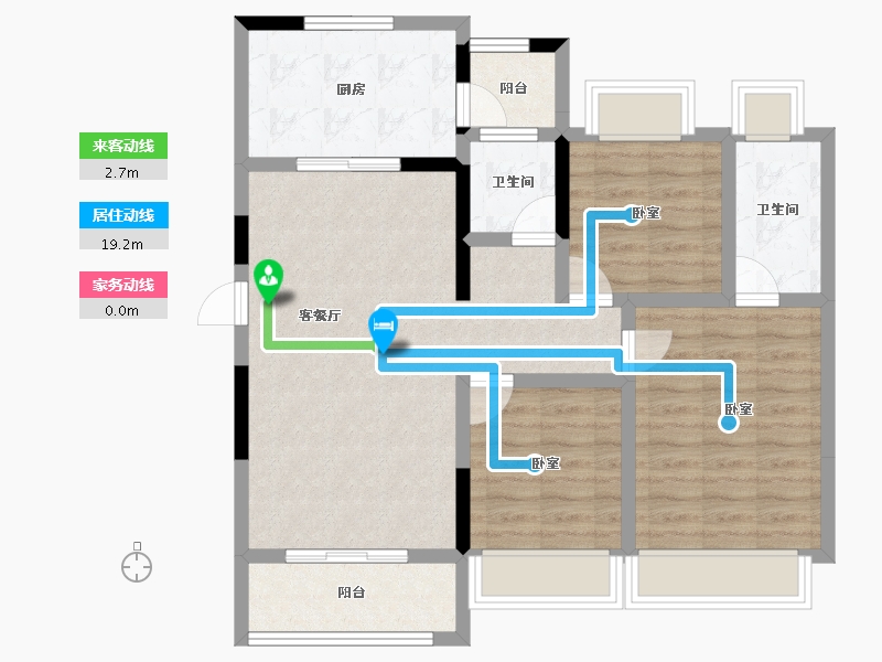 河南省-信阳市-众鑫学府-85.83-户型库-动静线