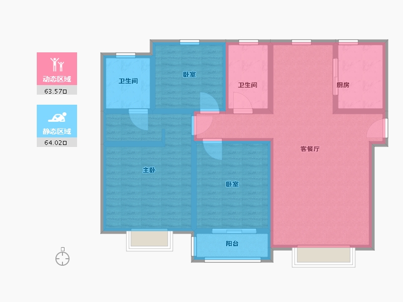 河南省-许昌市-恒实御湖城-113.94-户型库-动静分区