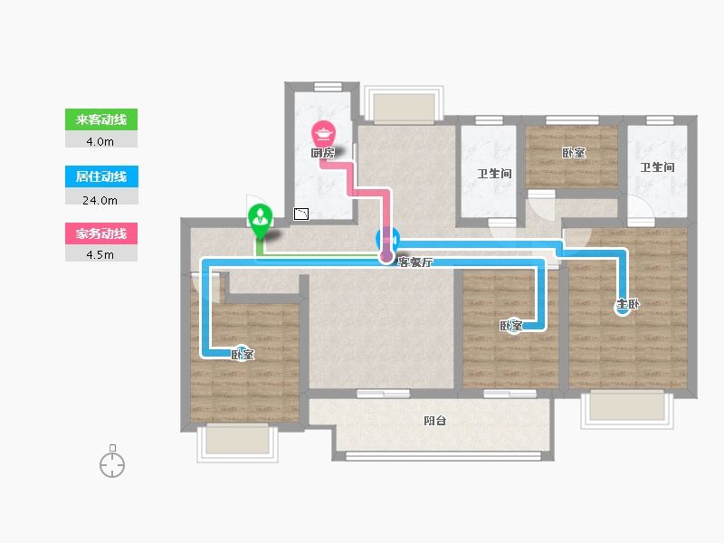 江苏省-苏州市-新城十里锦绣-100.00-户型库-动静线