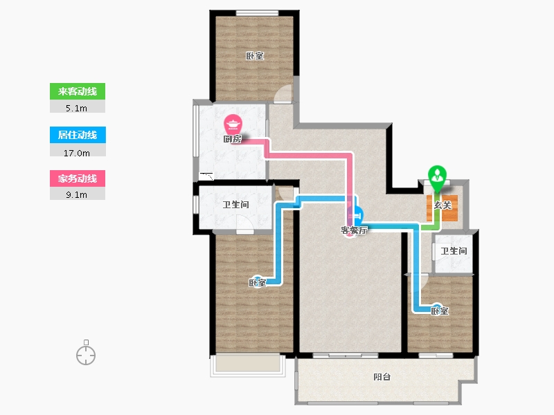 河南省-郑州市-鑫苑金水观城-133.00-户型库-动静线