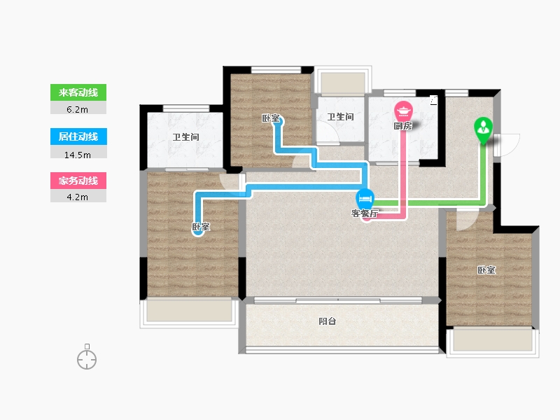 河南省-南阳市-常绿悦龙府-95.82-户型库-动静线