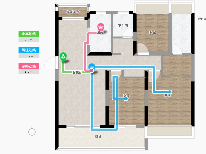 河南省-南阳市-南阳财富世家-100.99-户型库-动静线