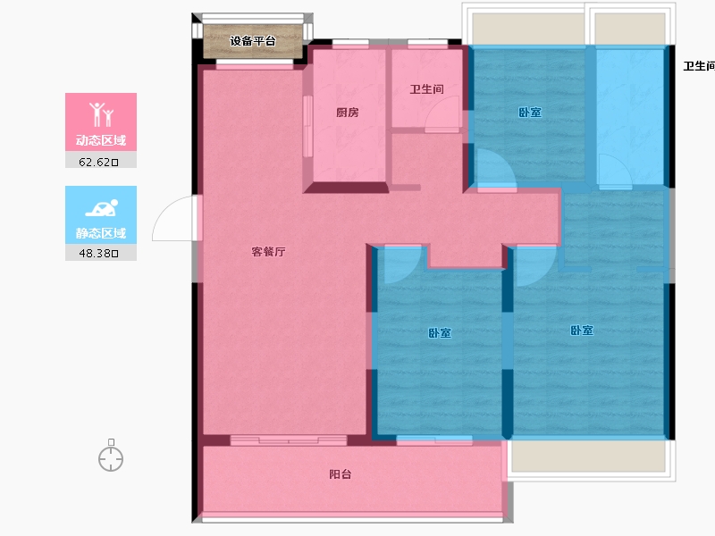 河南省-南阳市-南阳财富世家-100.99-户型库-动静分区