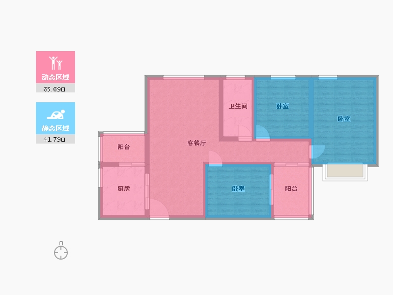 河南省-许昌市-益和雅居-96.15-户型库-动静分区