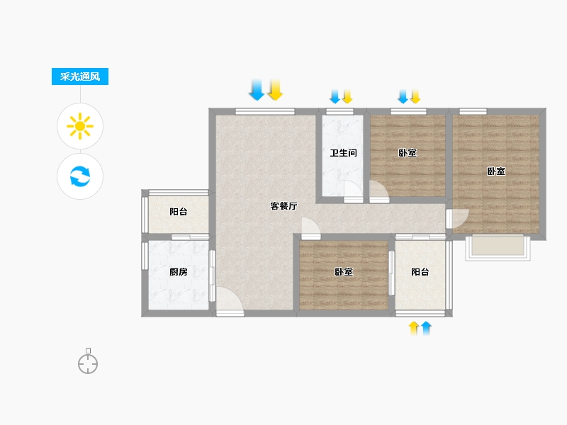 河南省-许昌市-益和雅居-96.15-户型库-采光通风