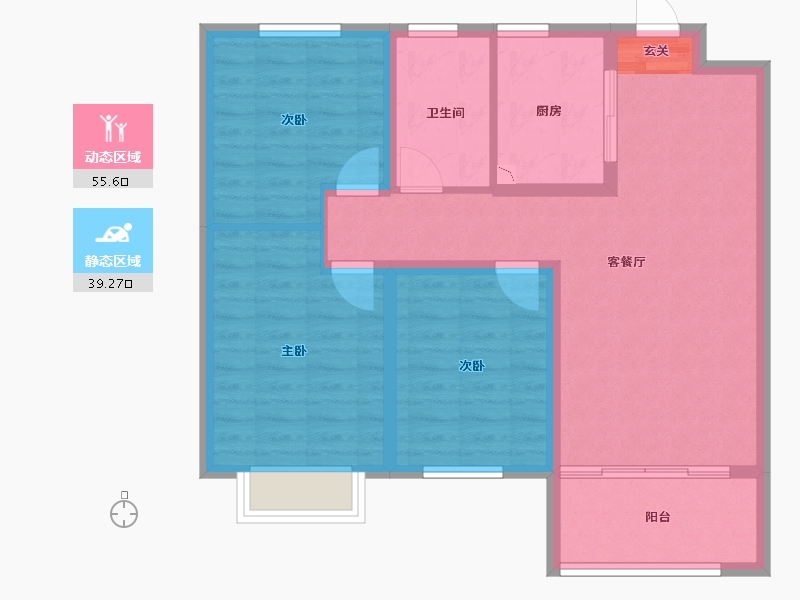 山东省-淄博市-金城春和园-85.00-户型库-动静分区