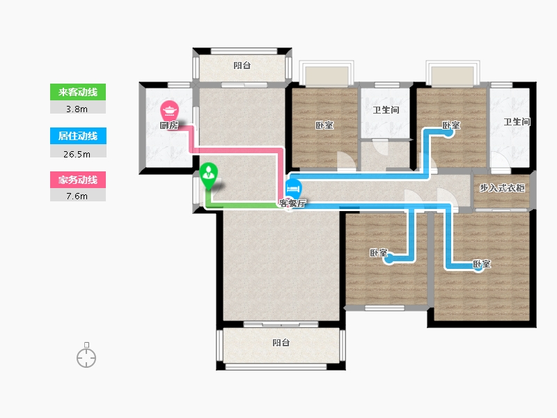 河南省-商丘市-鼎雄·新里城-126.00-户型库-动静线