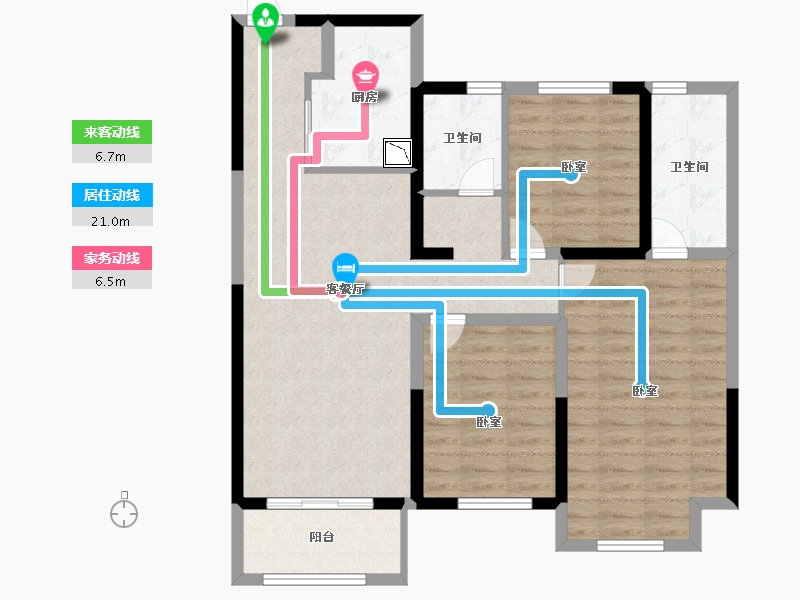 河南省-郑州市-正商兰庭华府-93.23-户型库-动静线