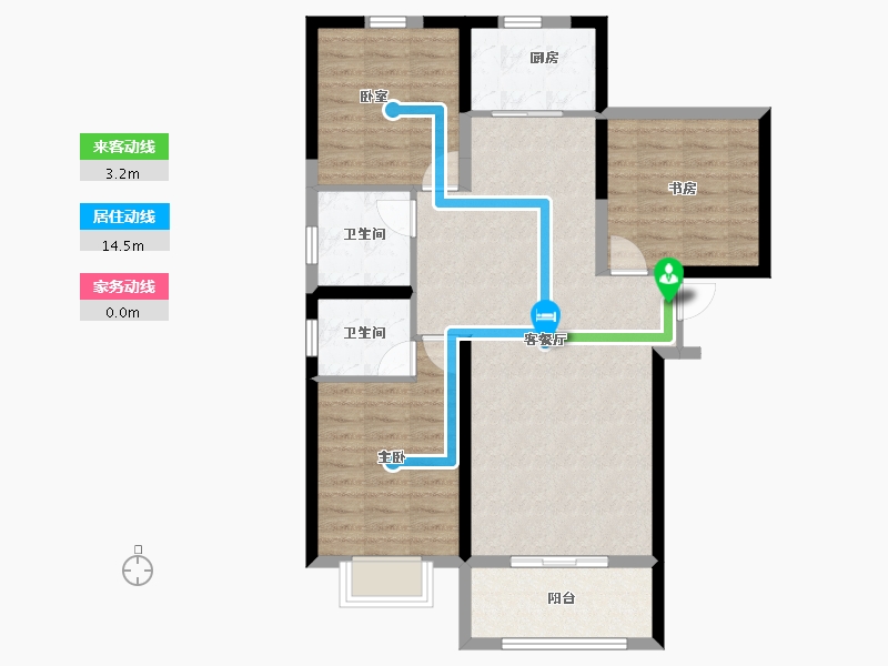 河南省-安阳市-万和府-88.19-户型库-动静线