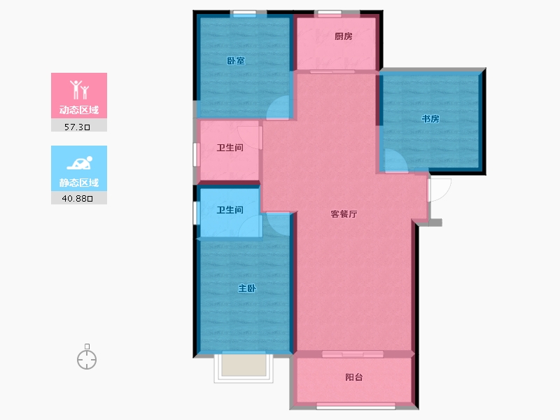 河南省-安阳市-万和府-88.19-户型库-动静分区